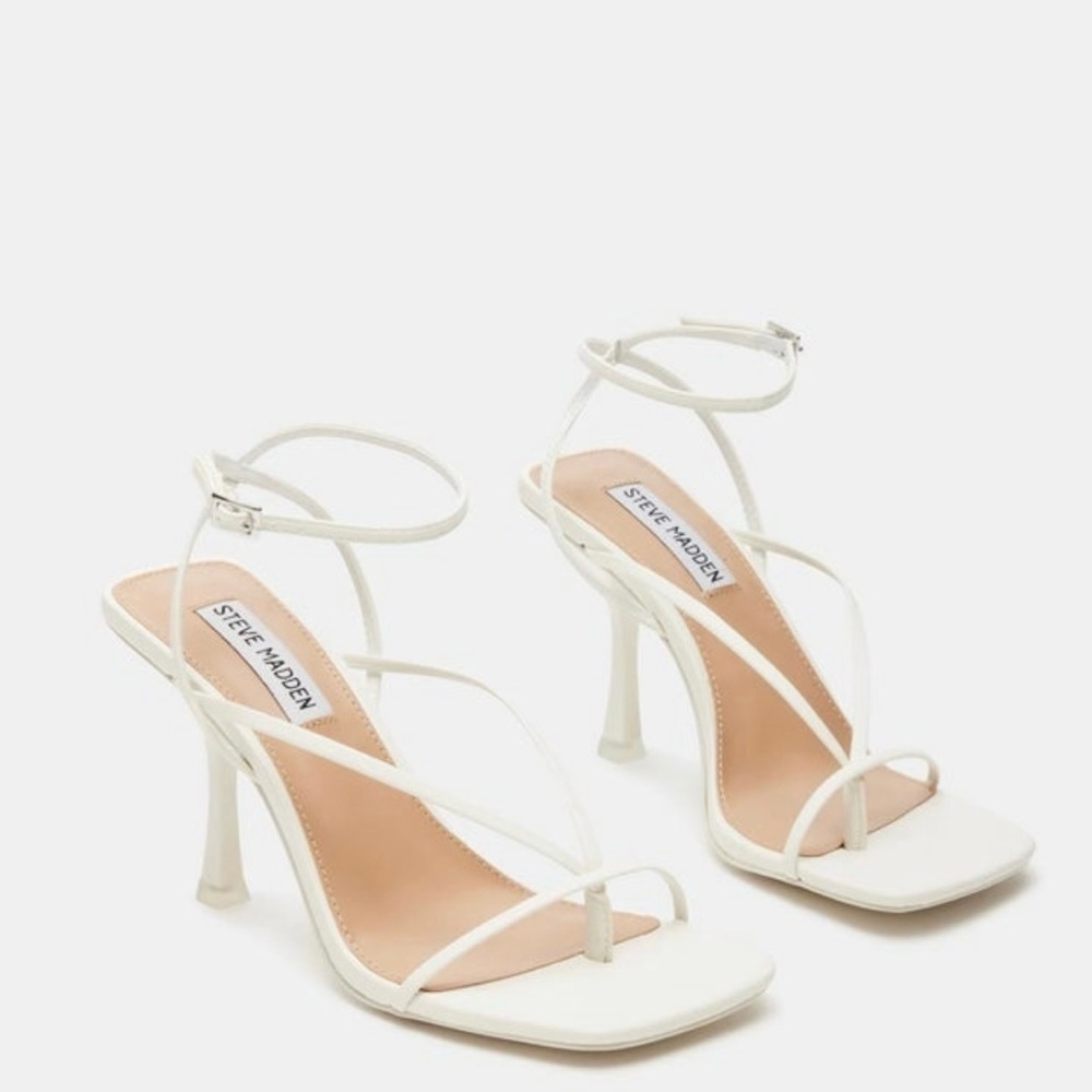 White Steve Madden Annie Heel